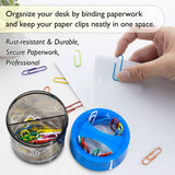 BAZIC Magnetic Paper Clips Holder w/ Asst. Color No.1 Paper Clip, pack of 24