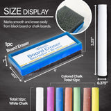 BAZIC 12 Color & 12 White Chalk w/ Eraser Set, pack of 24