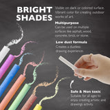 BAZIC 12 Color & 12 White Chalk w/ Eraser Set, pack of 24