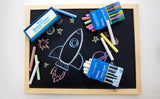 BAZIC 12 Color & 12 White Chalk w/ Eraser Set, pack of 24