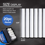 BAZIC White Chalk (20/Bucket), pack of 24