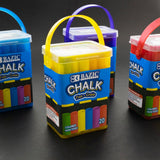 BAZIC Color Chalk (20/Bucket), pack of 24