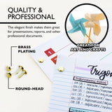 BAZIC 1/2" Brass-Plated Fasteners (100/Pack), pack of 24