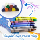 BAZIC 8 Color Premium Jumbo Triangle Crayons, pack of 24