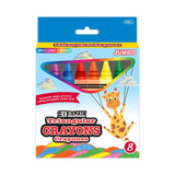 BAZIC 8 Color Premium Jumbo Triangle Crayons, pack of 24
