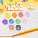 BAZIC 10 Color Mini Propelling Crayons, pack of 24
