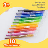 BAZIC 10 Color Mini Propelling Crayons, pack of 24