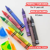 BAZIC 8 Color Premium Super Jumbo Crayons, pack of 24