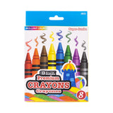 BAZIC 8 Color Premium Super Jumbo Crayons, pack of 24