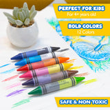 BAZIC 12 Color Double-Ended Premium Super Jumbo Crayons, pack of 24