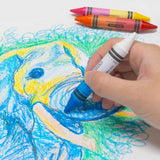 BAZIC 12 Color Double-Ended Premium Super Jumbo Crayons, pack of 24