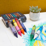 BAZIC 12 Color Double-Ended Premium Super Jumbo Crayons, pack of 24