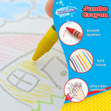 BAZIC 8 Color Washable Premium Jumbo Crayons, pack of 24