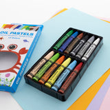 BAZIC Oil Pastel Jumbo 12 Color, Coloring Drawing Pastel, 24-Pack