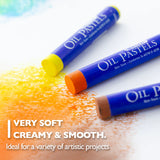 BAZIC 12 Colors Oil Pastels, pack of 24