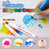 BAZIC 12 Color Jumbo Silky Gel Crayons, pack of 12
