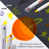 BAZIC 12 Color Jumbo Silky Gel Crayons, pack of 12