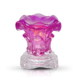 Aromar Dimmer Electric Oil Burner - Glass Rose Purple (7717)
