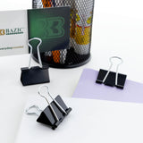 BAZIC Medium 1 1/4" (32mm) Black Binder Clip (8/Pack), pack of 24