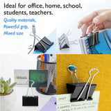 BAZIC Large 2" (51mm) Black Binder Clip (4/Pack), pack of 24
