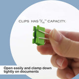 BAZIC Small 3/4" (19mm) Assorted Color Binder Clip (20/Pack), pack of 24