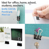 BAZIC Small 3/4" (19mm) Black Binder Clip (12/Box), pack of 12