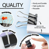 BAZIC Small 3/4" (19mm) Black Binder Clip (12/Box), pack of 12