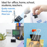 BAZIC Medium 1 1/4" (32mm) Black Binder Clip (12/Box), pack of 12
