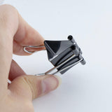BAZIC Medium 1 1/4" (32mm) Black Binder Clip (12/Box), pack of 12