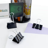 BAZIC Medium 1 1/4" (32mm) Black Binder Clip (12/Box), pack of 12