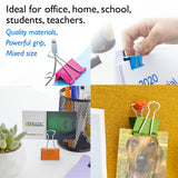BAZIC Large 2" (51mm) Assorted Color Binder Clip (4/Pack), pack of 24