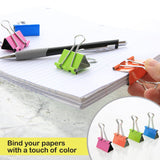 BAZIC Large 2" (51mm) Assorted Color Binder Clip (4/Pack), pack of 24