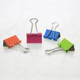 BAZIC Small 3/4" (19mm) Assorted Color Binder Clip (20/Pack), pack of 24