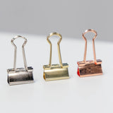 BAZIC Small 3/4" (19mm) Assorted Color Metallic Binder Clip (16/Pack), pack of 24