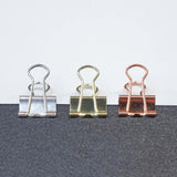 BAZIC Small 3/4" (19mm) Assorted Color Metallic Binder Clip (16/Pack), pack of 24