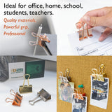 BAZIC Medium 1 1/4" (32mm) Assorted Color Metallic Binder Clip (6/Pack), pack of 24
