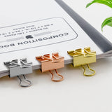 BAZIC Medium 1 1/4" (32mm) Assorted Color Metallic Binder Clip (6/Pack), pack of 24