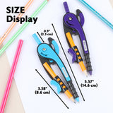 BAZIC Geometry Math Compass Set, Inch Centimeter Drawing Tool, 24-Pack