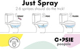 Oopsie Poopsie Pre-Poo toilet spray, discreet & portable original odor deodorizer scents. Pocket-friendly pre-poo spray to use on the go 2oz 8-bottle variety pack for 8-distinct aroma experience