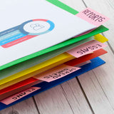 BAZIC Asst. Color 8-Pocket Folder-pack of 12