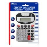 BAZIC 8-Digit Silver Desktop Calculator w/ Tone, pack of 12