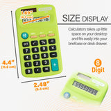 BAZIC 8-Digit Dual Power Pocket Size Calculator, pack of 24