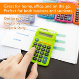 BAZIC 8-Digit Dual Power Pocket Size Calculator, pack of 24