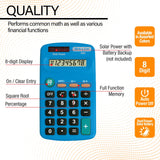 BAZIC 8-Digit Dual Power Pocket Size Calculator, pack of 24