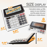 BAZIC 12-Digit Dual Power Desktop Calculator w/ Adjustable Display, pack of 12