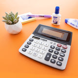 BAZIC 12-Digit Dual Power Desktop Calculator w/ Adjustable Display, pack of 12