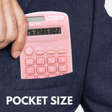 BAZIC 8-Digit Dual Power Pocket Size Calculator - Pastel Color, pack of 24