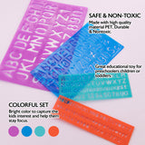 BAZIC 8, 10, 20, 30 mm Size Lettering Stencil Sets (4/Pack), pack of 24