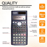 BAZIC 240 Function Scientific Calculator w/ Slide-On Case, pack of 12