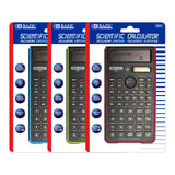 BAZIC 240 Function Fancy color Scientific Calculator w/ Slide-On Case, pack of 12